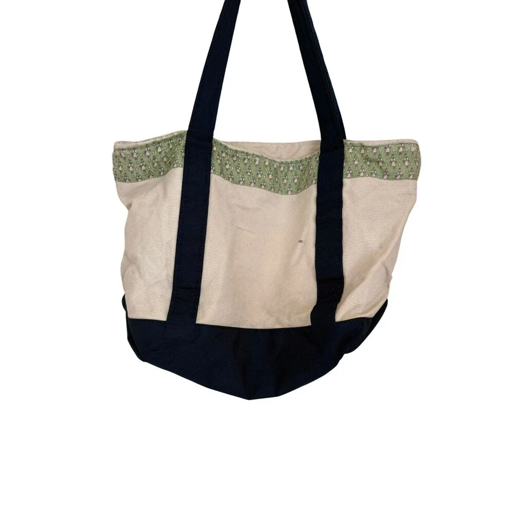 Vineyard Vines Tote Bag Custom Collection Gingham Angel Print Canvas